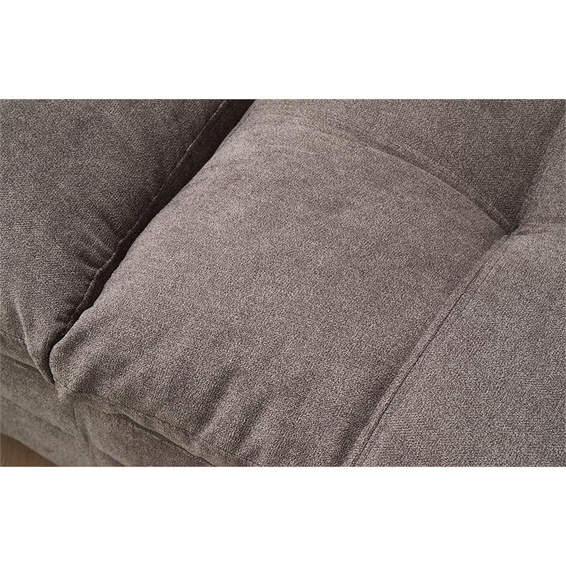 Kingway Furniture Plaencia Linen Living Room Sofa in Light Gray