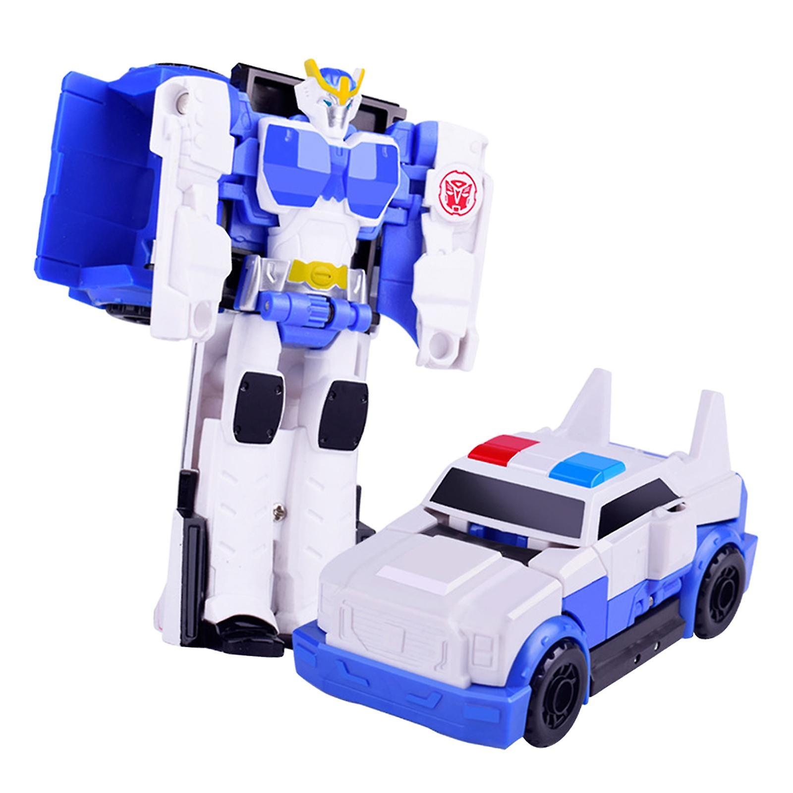 Deformed Car Robot Toys Construction Toys For Girls Boys Kids Birthday Gifts White