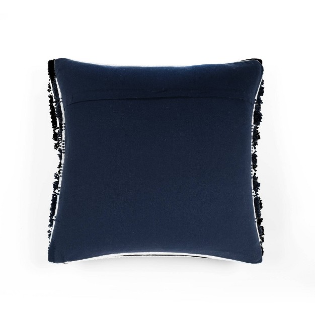 Oversize Spencer Square Throw Pillow Navy Blue Lush D cor