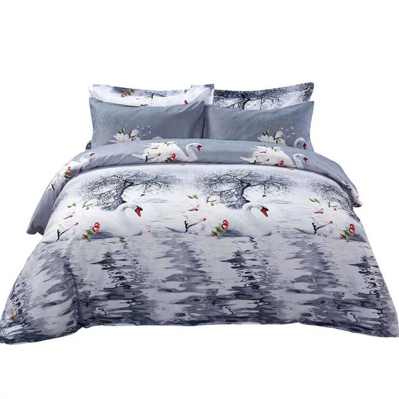 Dolce Mela Duvet Cover Set- Mute Swan