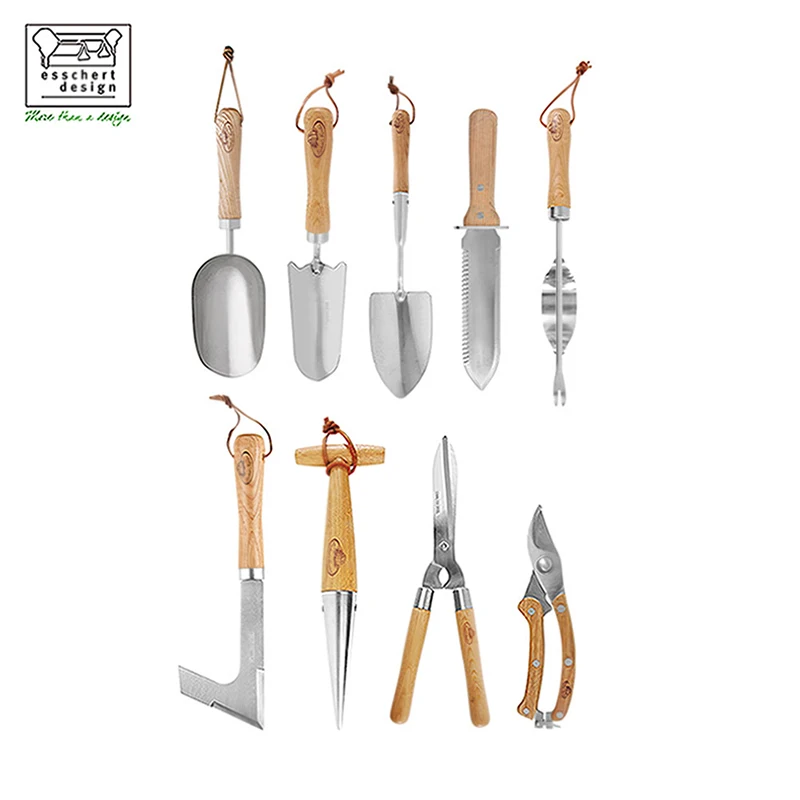 Esschert Design Heavy hand feeling Wholesale stainless steel mini ergonomic gardening garden tools set
