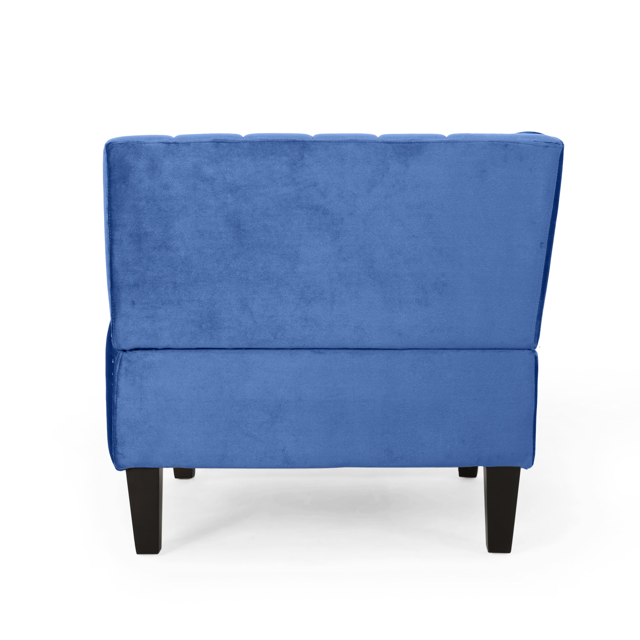 Masie Contemporary Channel Stitch Velvet Club Chair