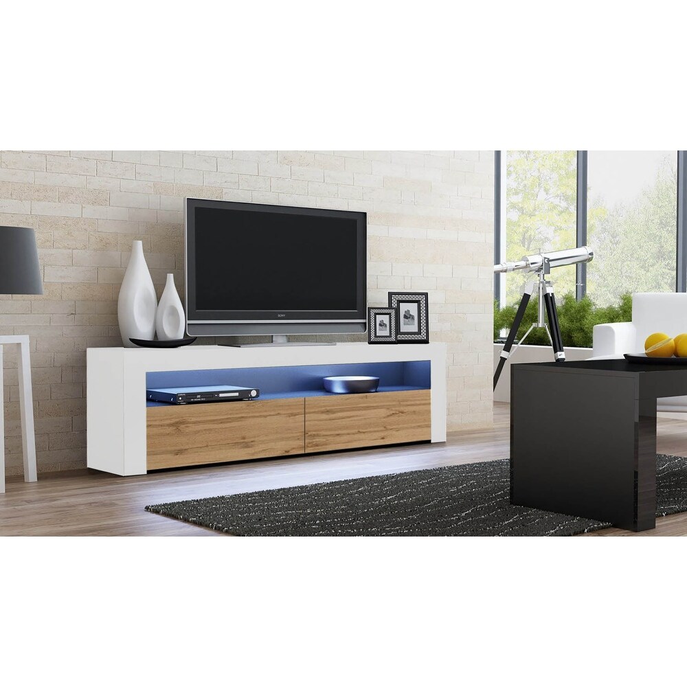 Milano Classic Modern 16 color LED 63 inch TV Stand