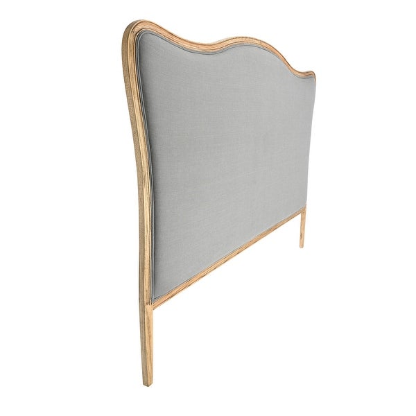 Oak and Linen Headboard - - 34802402