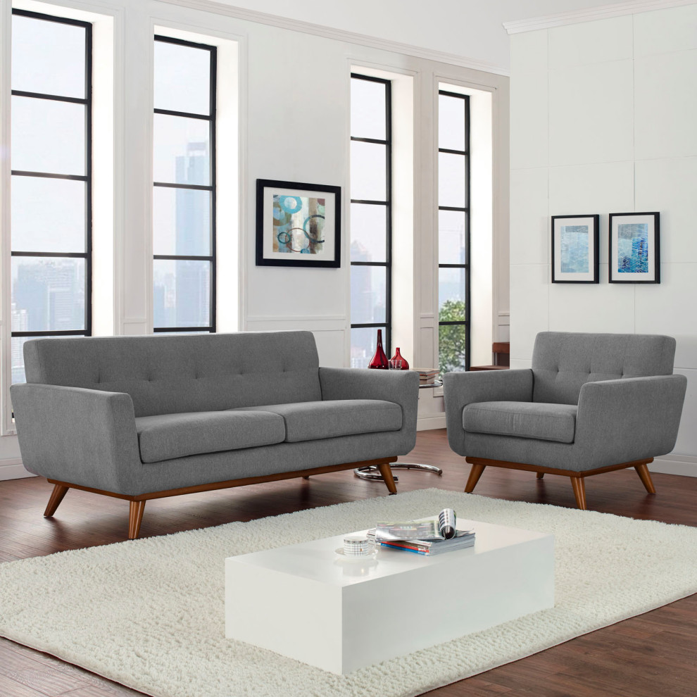 Engage Armchair and Loveseat Set of 2 by Modway   Contemporary   Sofas   by BisonOffice  Houzz