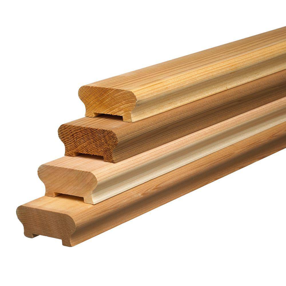 ProWood 2 in. x 4 in. x 6 ft. Cedar Moulded Rail (4-Pack) 222422