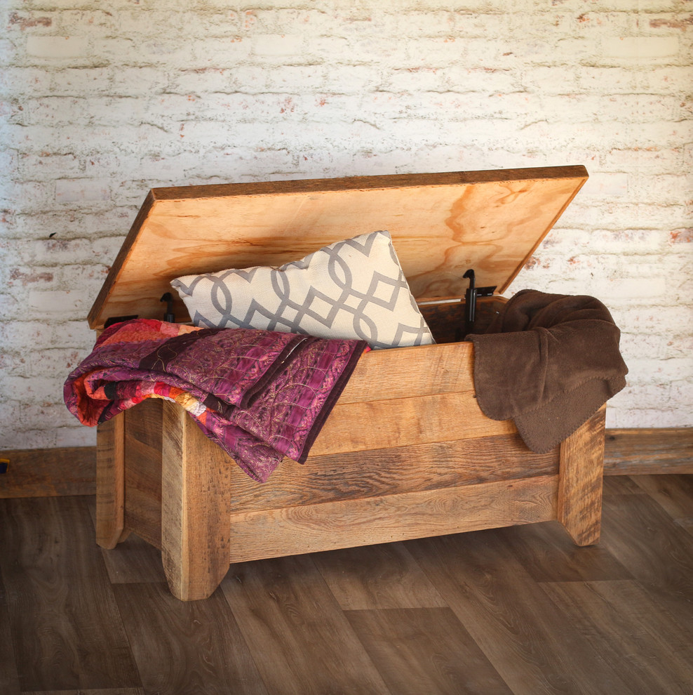 Coffee Table Storage Trunk   Rustic   Coffee Tables   by Grindstone Design  Houzz