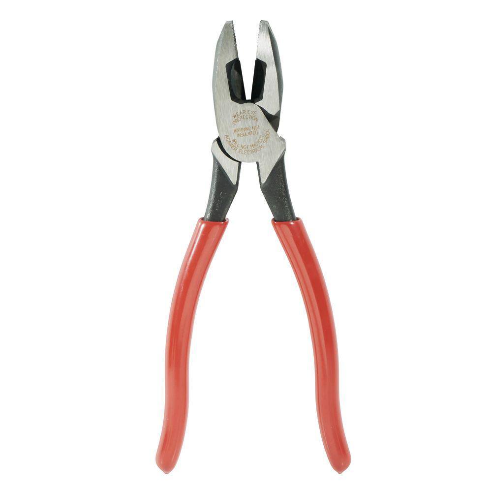 Klein Tools Lineman’s Pliers Heavy-Duty Side Cutting Thicker-Dipped Handle 9-Inch HD2000-9NE