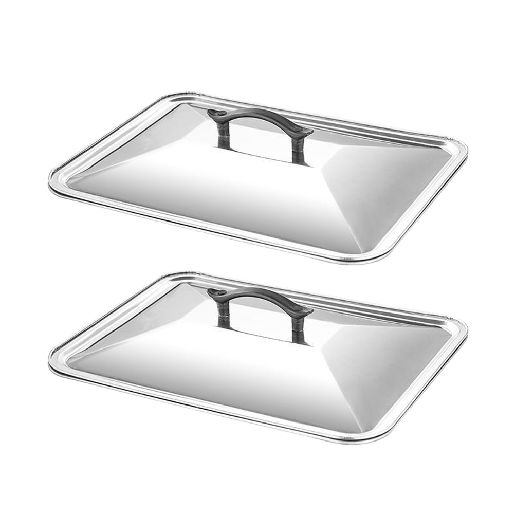 Frcolor Cover Lid Pan Stainless Steeltray Dish Lids Pot Chafing Grilling Chafer Metal Universal Dome Warming Trays Cookware