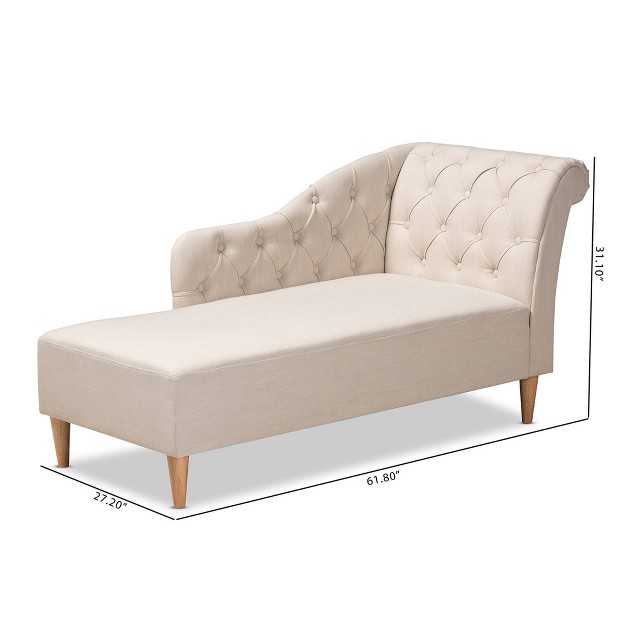 Emeline Chaise Beige Baxton Studio