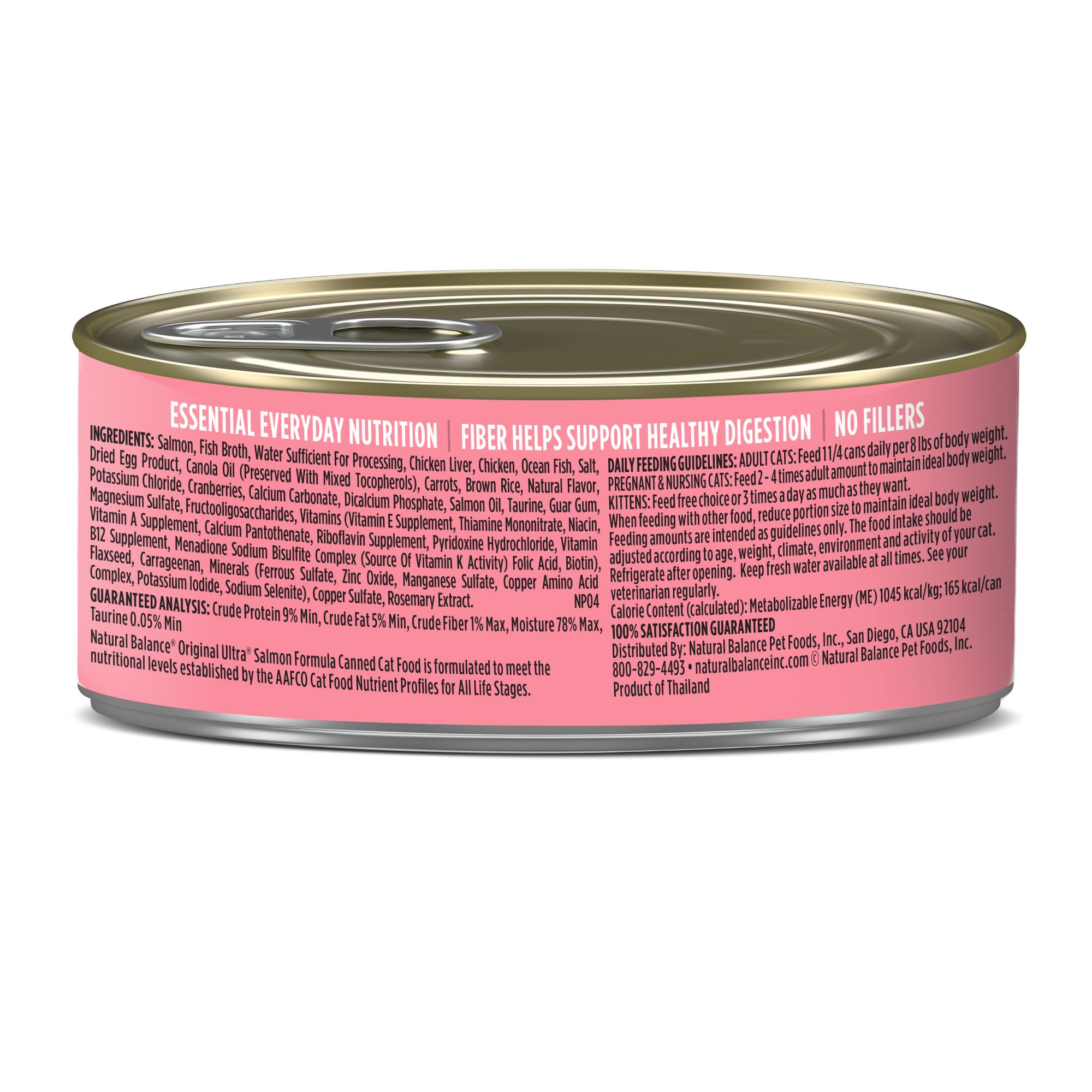 Natural Balance Salmon Formula Wet Cat Food， 5.5 oz.， Case of 24