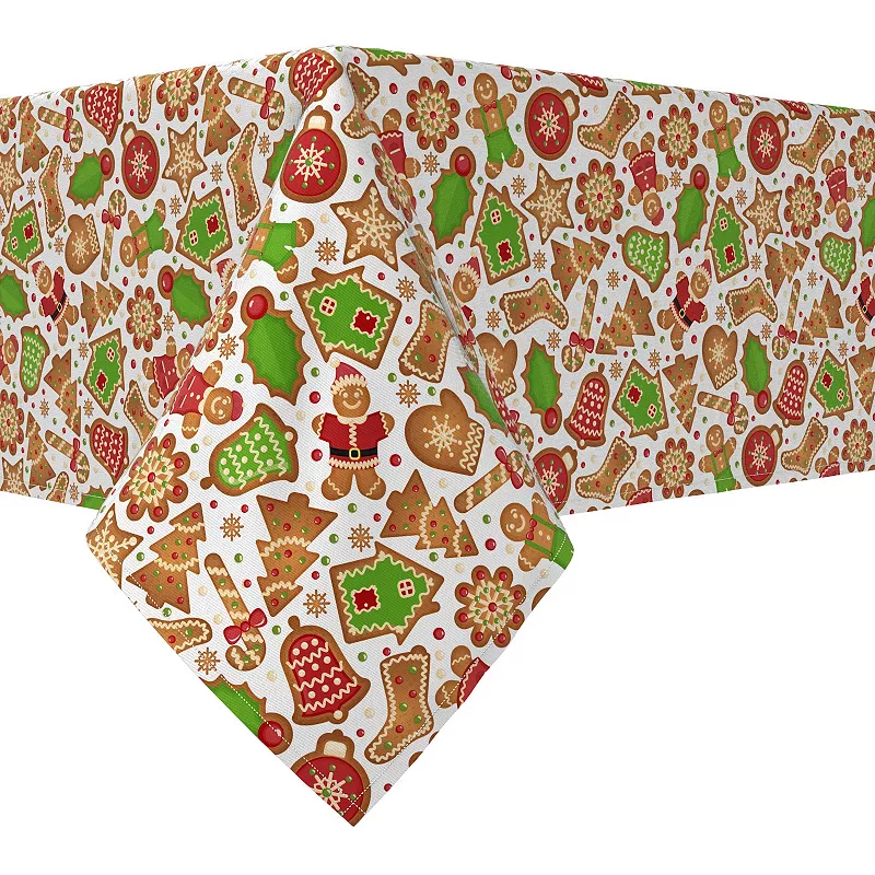 Rectangular Tablecloth， 100% Cotton， 60x84， Christmas Cookies