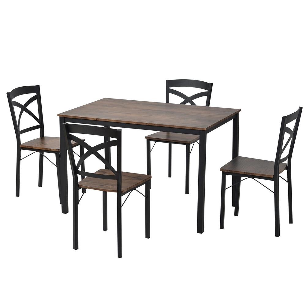 Harper   Bright Designs 5 piece Wood Dining Set