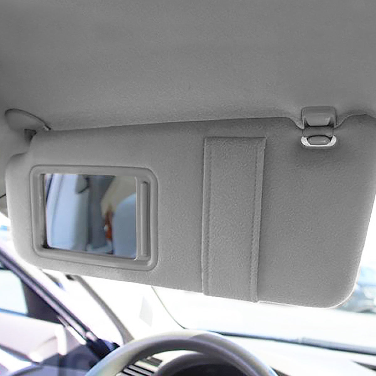 DNA Motoring ZTL-Y-0144-GY For 2007 to 2011 Toyota Camry Factory Style Left Driver Side Sun Visor Sunshade without Vanity Light Grey 08 09 10