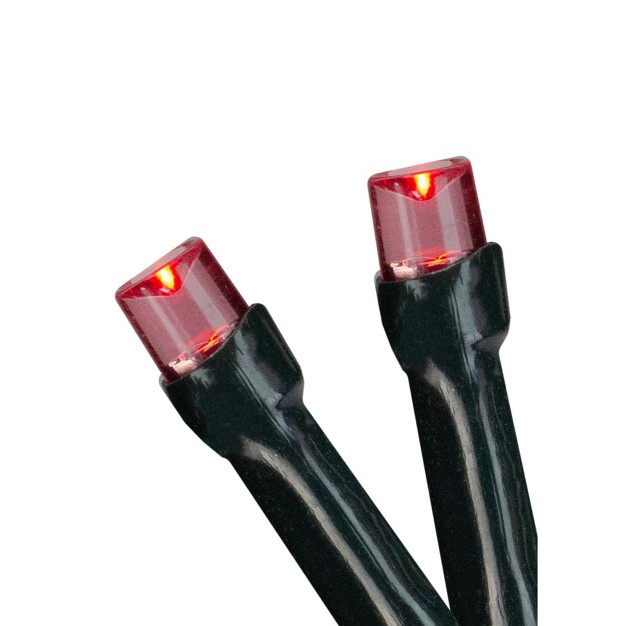 Northlight Battery Operated Led Christmas Lights Red 9 5 x27 Black Wire 20ct