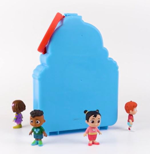 CoComelon Carry Along Figure Case with 6 Articulated Figures - Toys for Kids， Toddlers， and Preschoolers