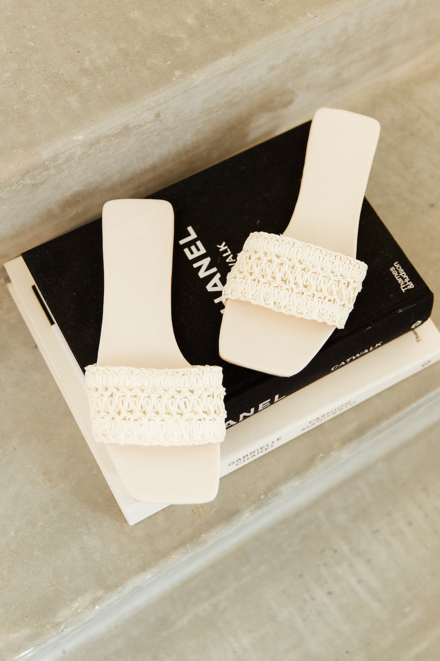 BILLINI Aona Sandals Bone Crochet