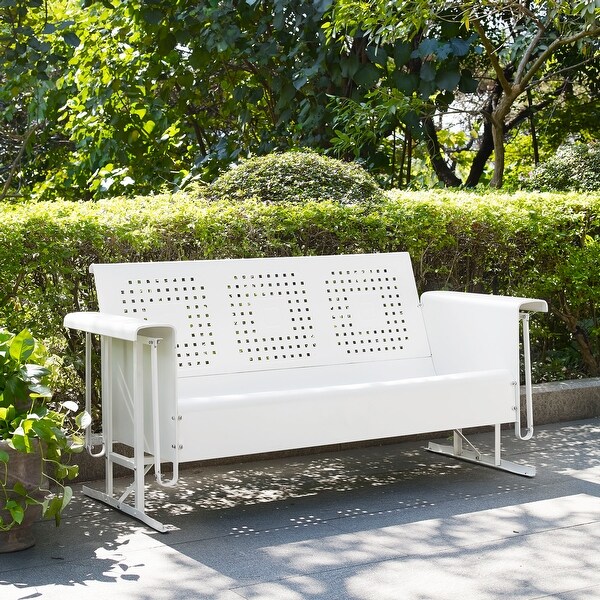 Crosley Bates Sofa Glider In White