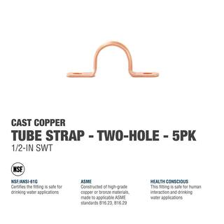 Everbilt 12 in. Copper Tube Strap (5-Pack) A 02529EB