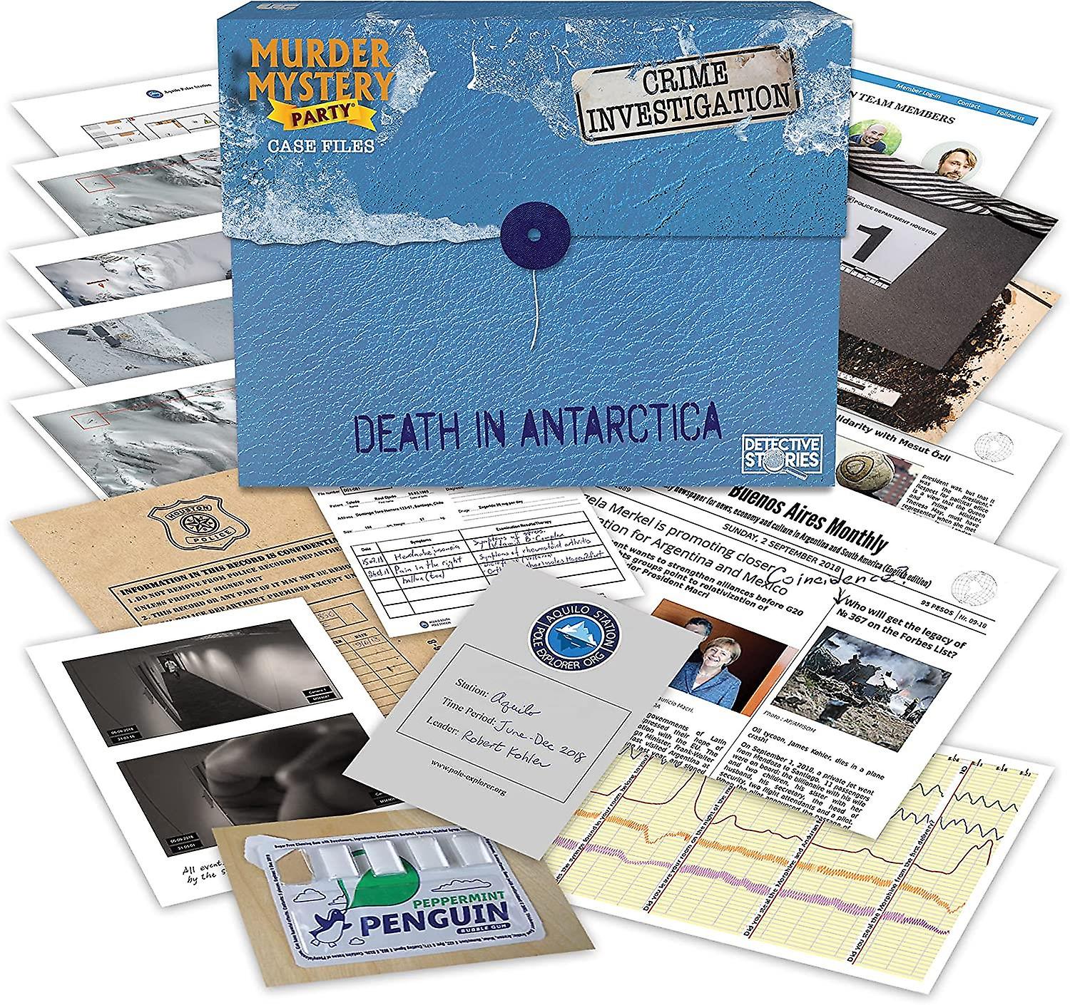 Death in Antarctica Murder Mystery Case File Party Game