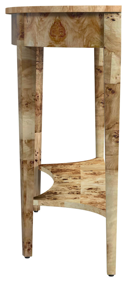 Astor 54 quotW Burl Wood Demilune Console Table   Transitional   Console Tables   by Butler Specialty Company  Houzz