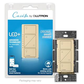 Lutron Caseta Smart Dimmer Switch for Wall  Ceiling Lights 150W LED Ivory (PD-6WCL-IV) PD-6WCL-IV