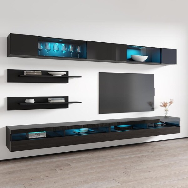 Fly I3 35TV Wall Mounted Floating Modern Entertainment Center