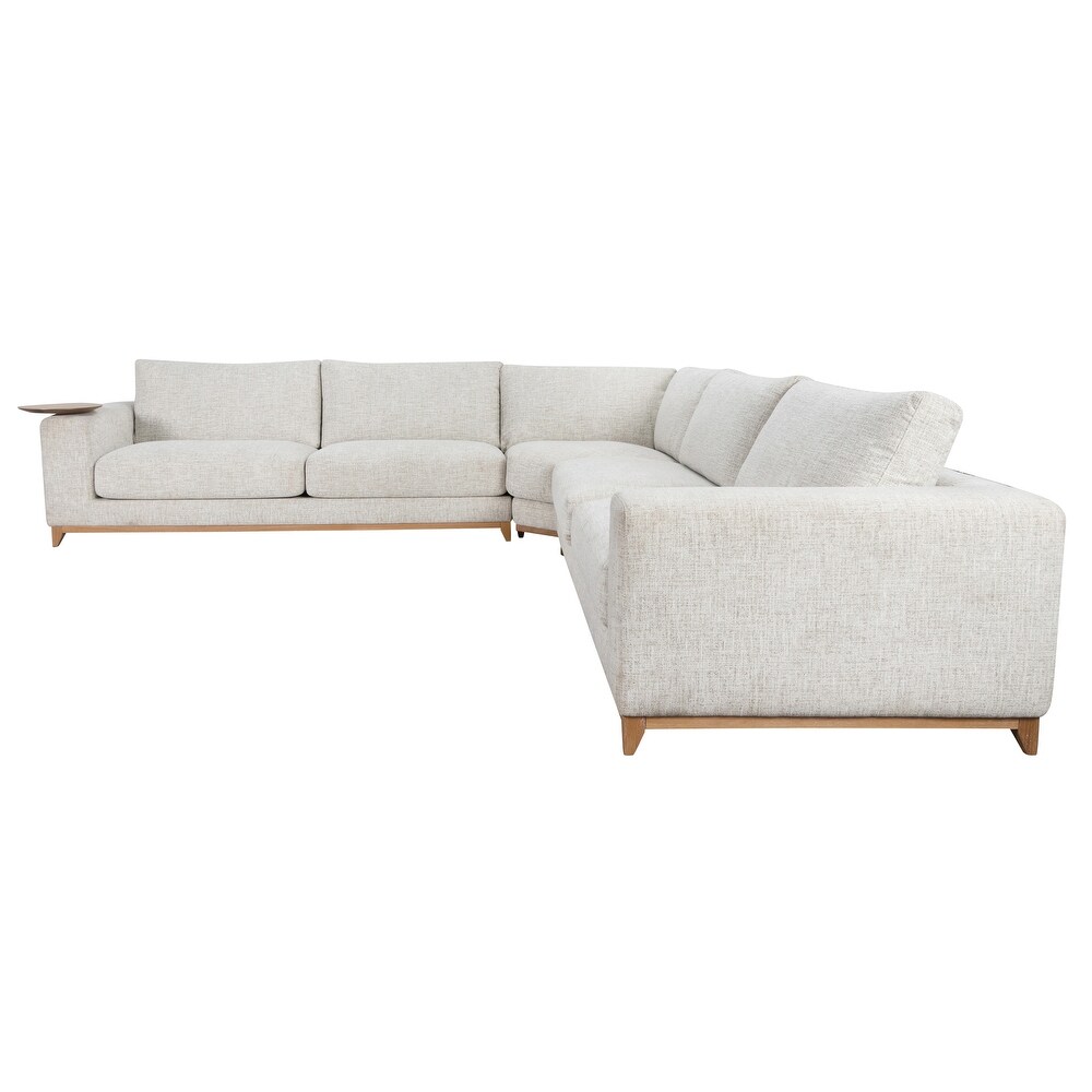 Donovan Upholstered Sectional in Sand by Kosas Home   132.3Wx132.3Dx32.3H