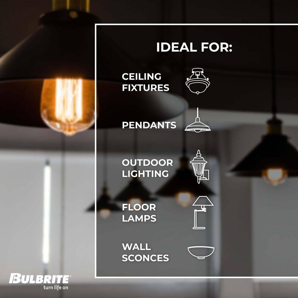 Bulbrite 60-Watt Equivalent BH with Medium Screw Base E26 in Gunmetal Finish Dimmable 2200K Incandescent Light Bulb 12-Pack 861167