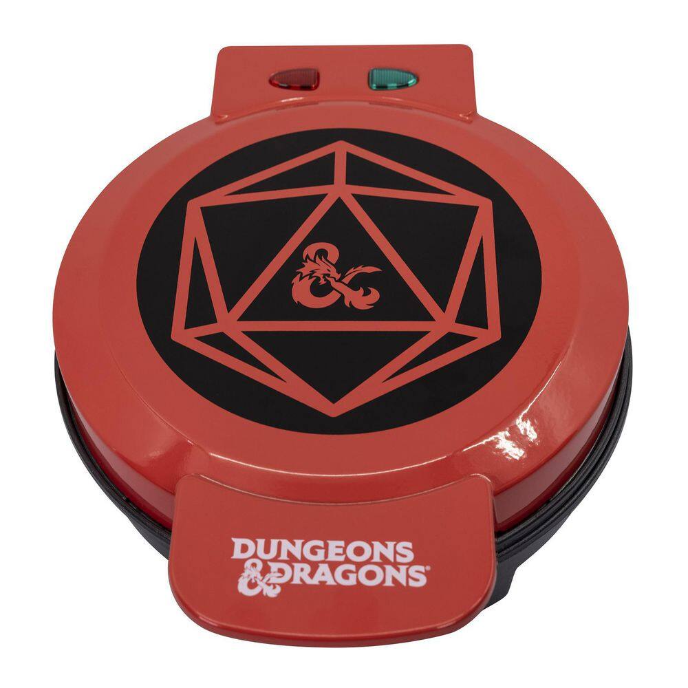 Uncanny Brands Dungeons and Dragons 20-Sided Die Red American Waffle Maker WM1-DAD-DI1