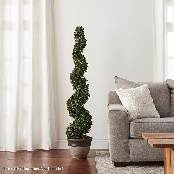 Spiral Topiary Arrangement and Weighted Pot