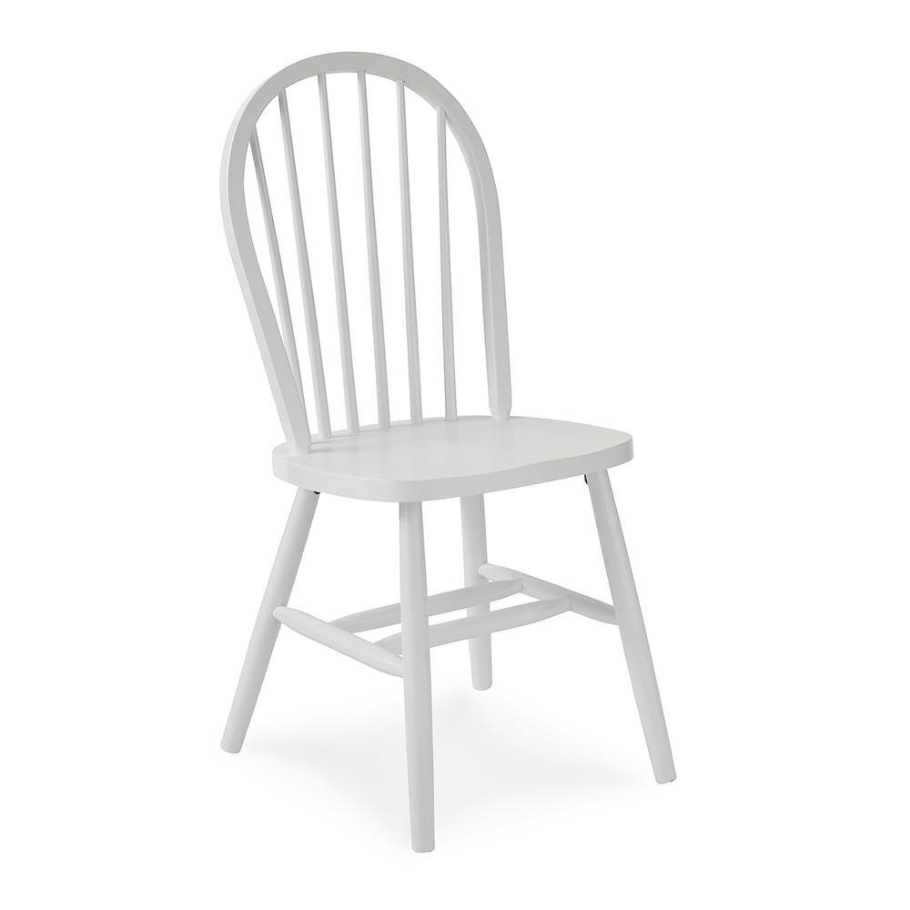 International Concepts White Solid Wood Windsor Spindle Back Chair C08-212