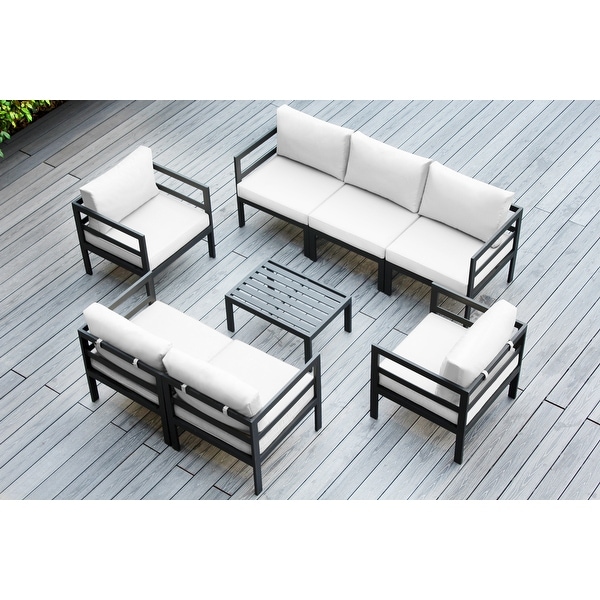 Ohana Outdoor 8pc. Cushioned Aluminum Sectional