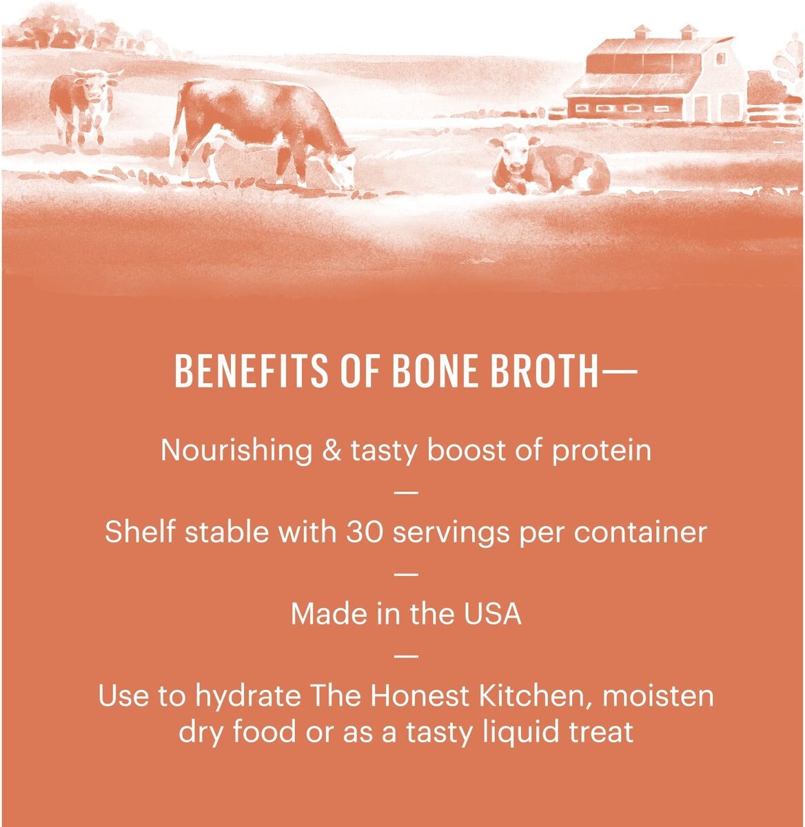 The Honest Kitchen Daily Boosters Beef Bone Broth with Turmeric for Dogs