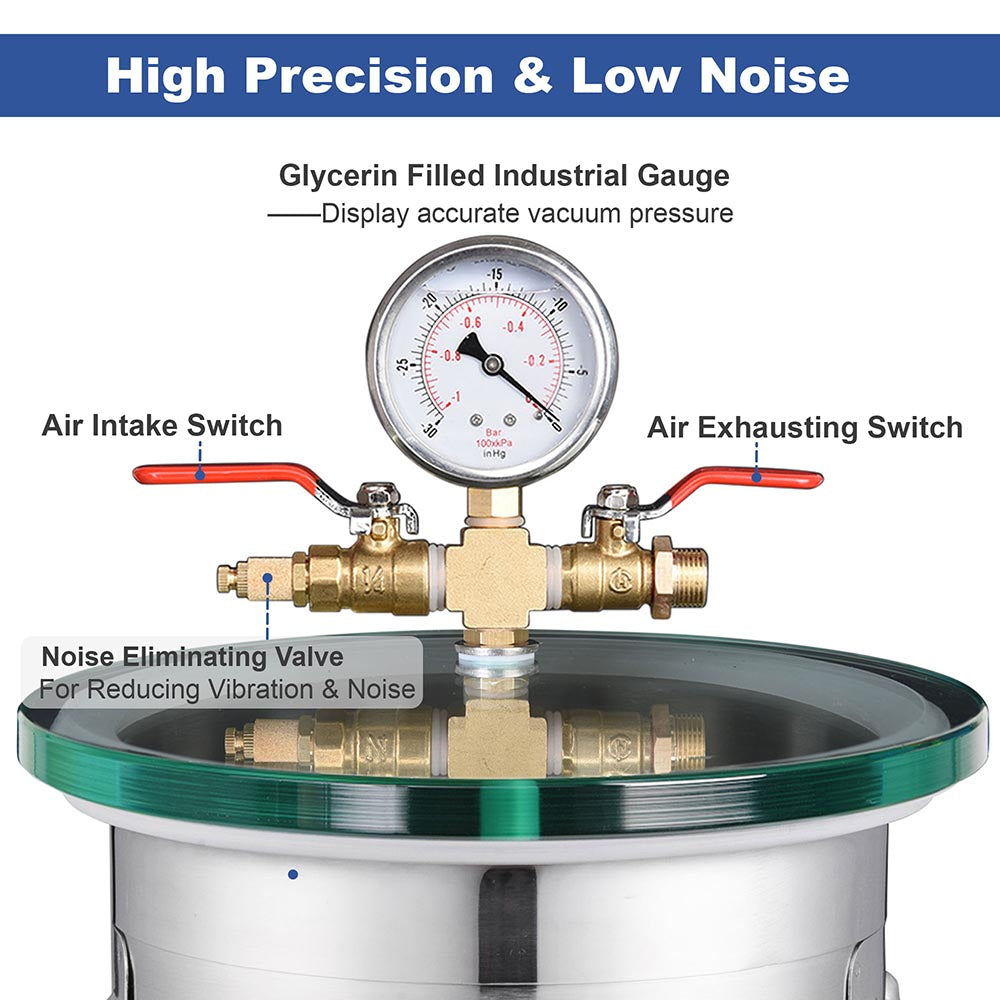 2-Gal Vacuum Degassing Chamber Stainless Steel