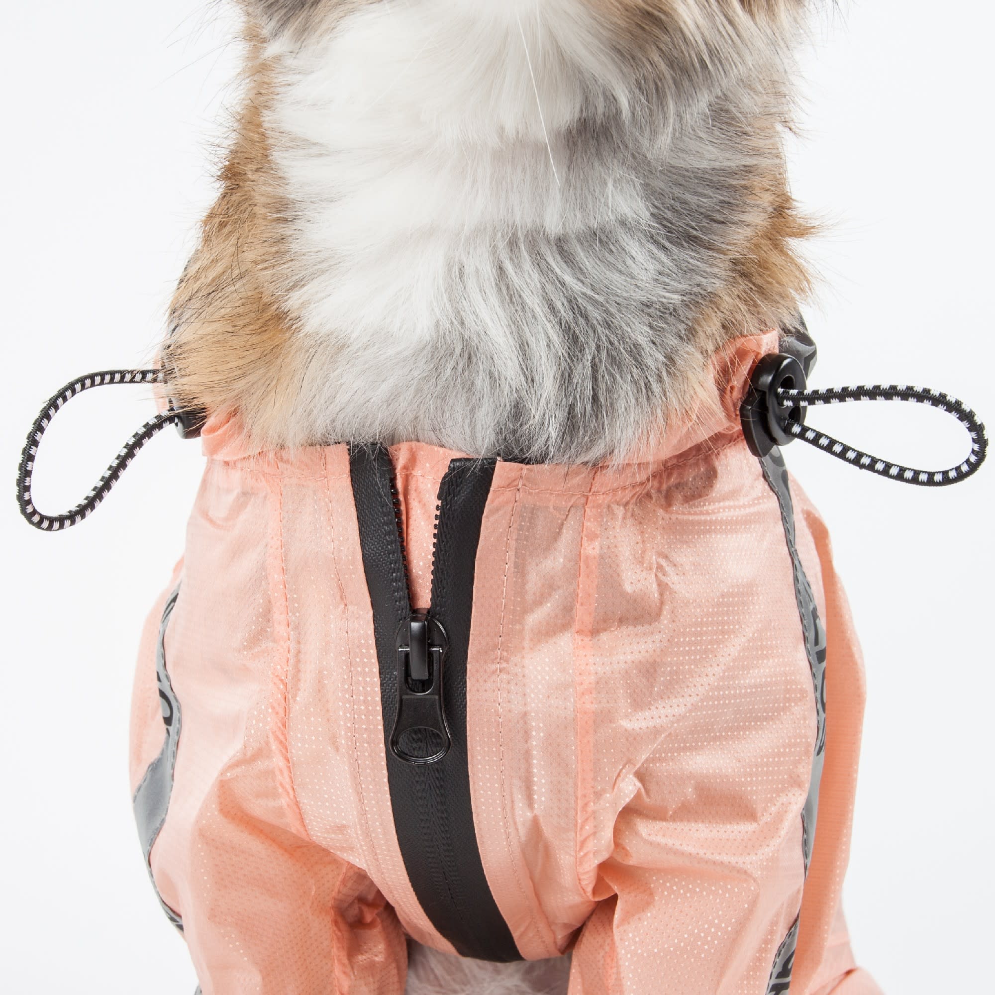 Dog Helios Torrential Shield Waterproof Multi-Adjustable Peach Dog Windbreaker Raincoat， X-Small