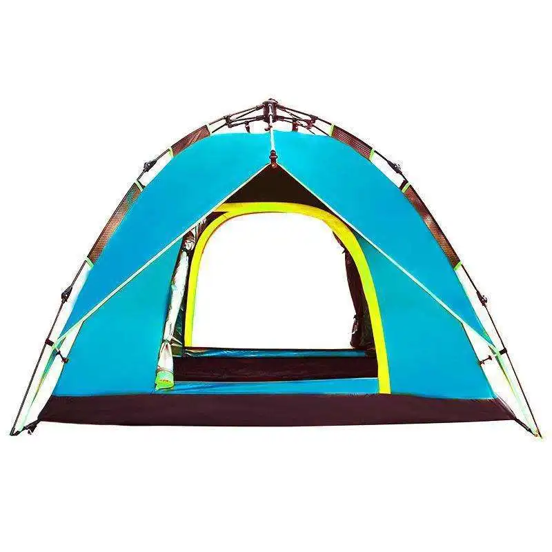 Outdoor four corner camping tent thickened rain proof camping outdoor portable automatic bounce