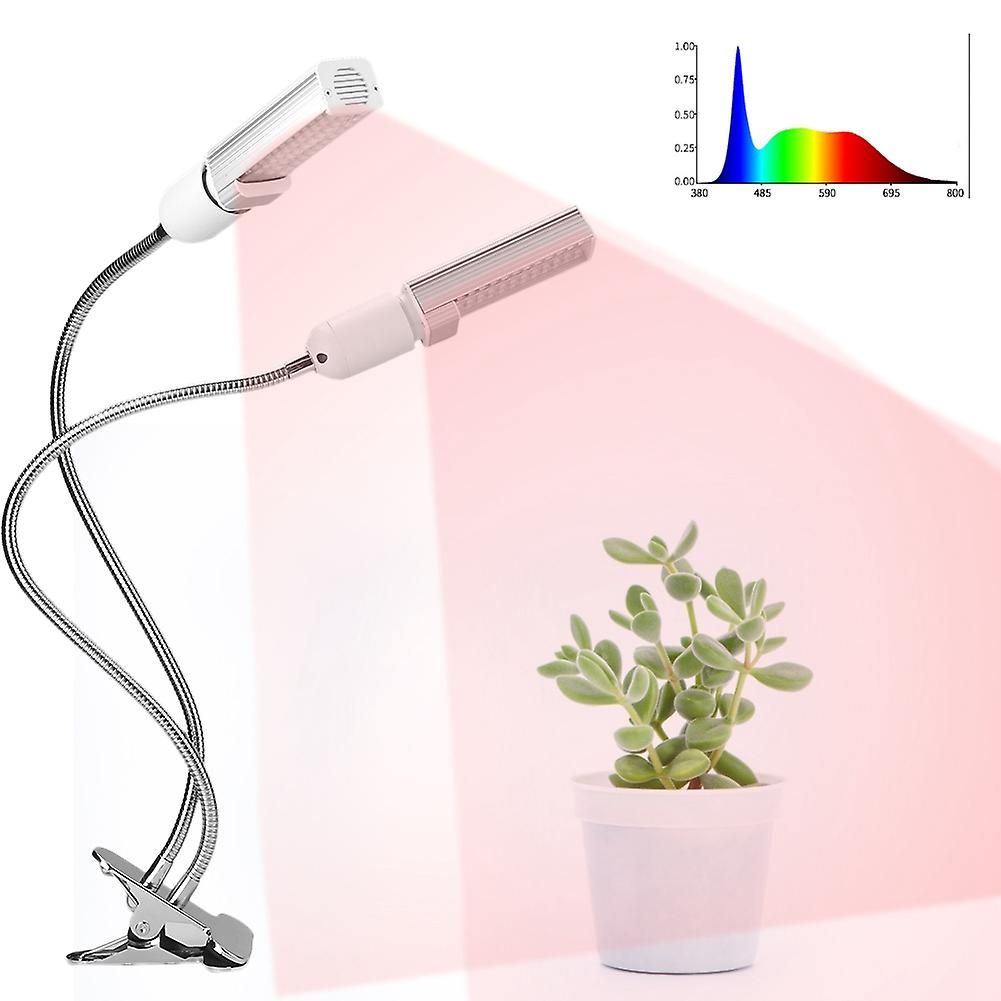 Led Usb 45w Dimmable Bendable Dual Head Clip Light Plant Grow Lamp Intelligent Timing