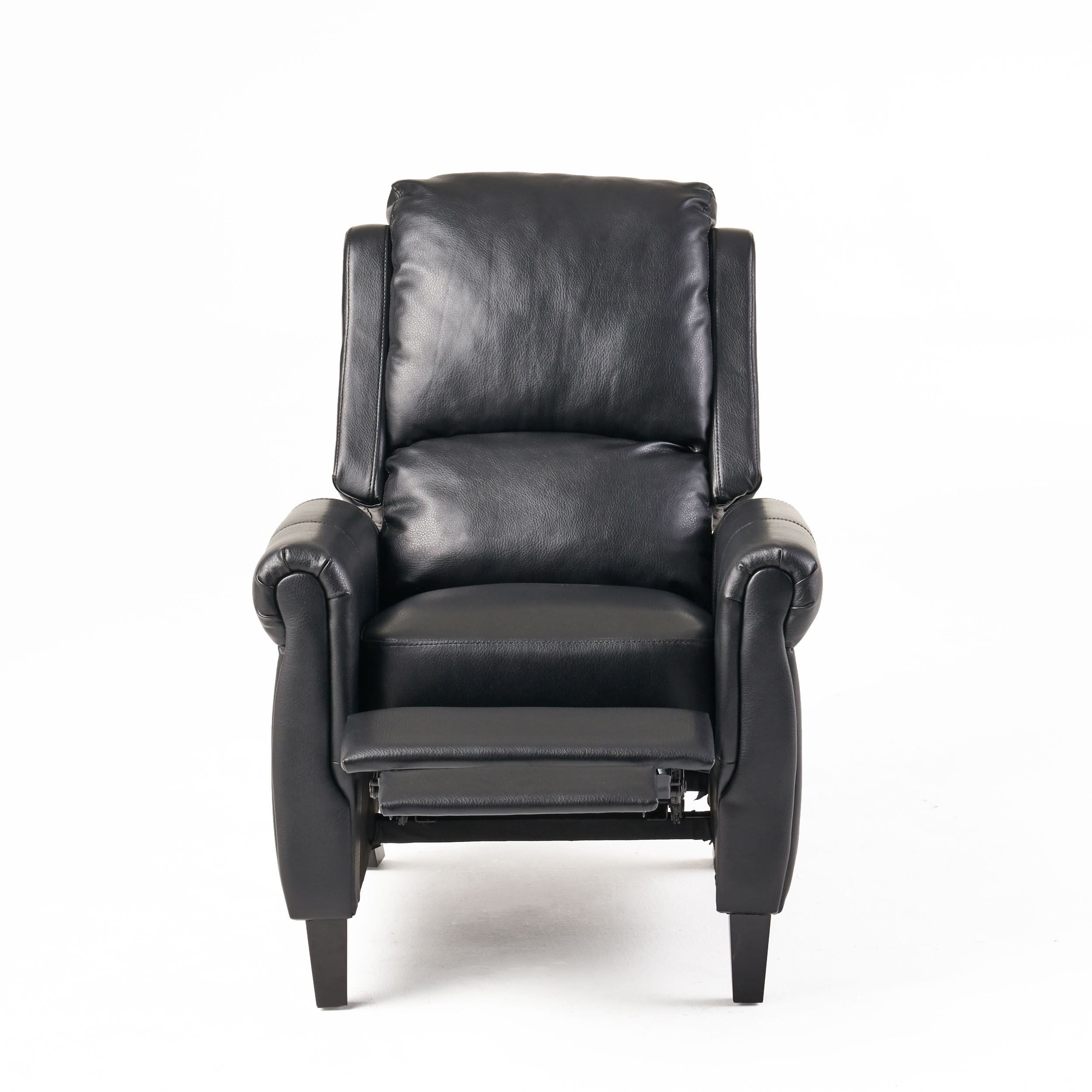 Lloyd Black Leather Recliner Club Chair