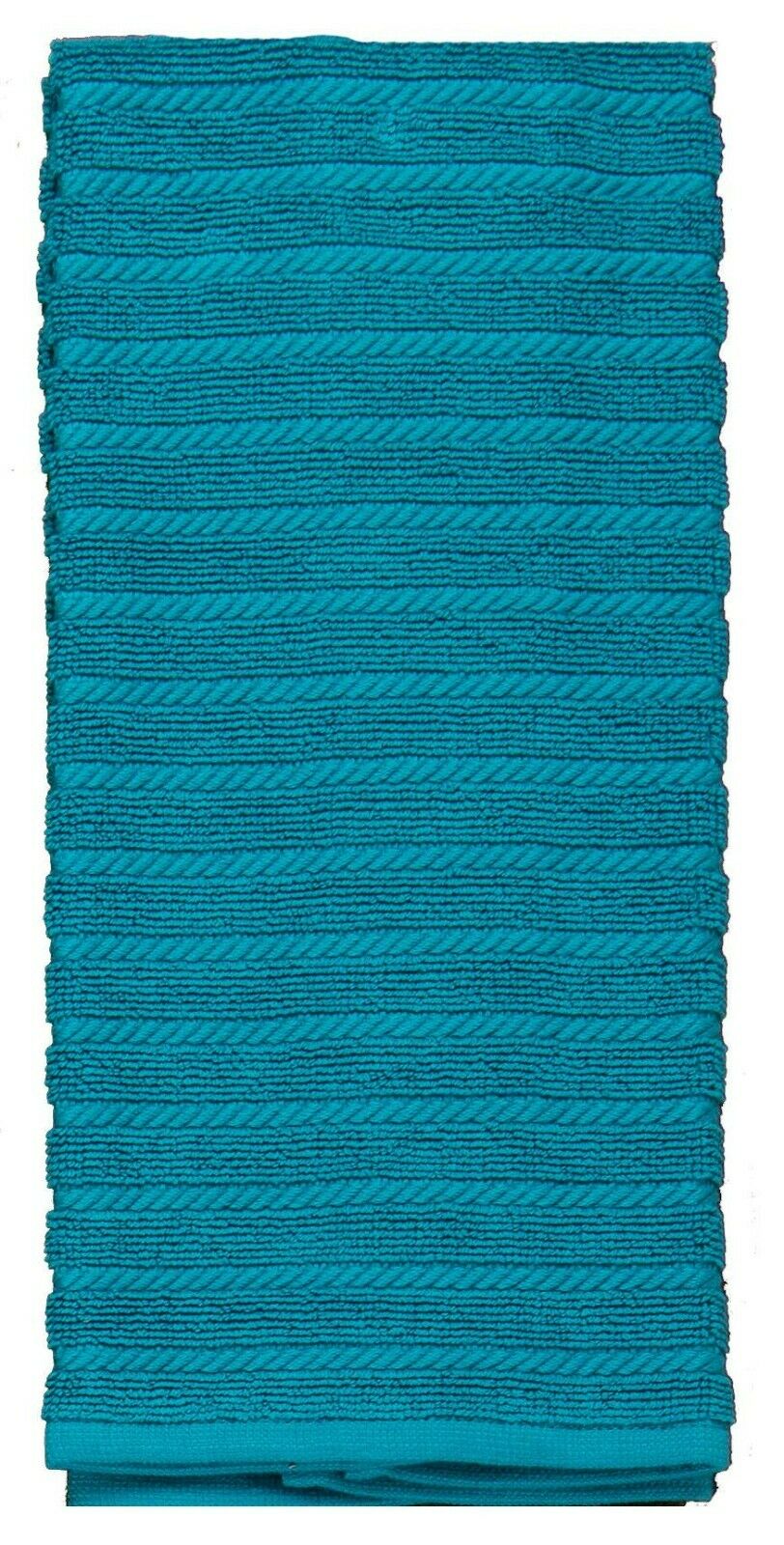 Set of 2 TEAL Blue Textured Terry Kitchen Towels by Kay Dee Designs