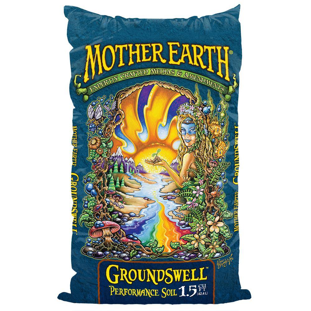 MOTHER EARTH Groundswell Performance Soil 1.5 cu. ft. All-Purpose Potting Soil for Plants High-Aeration Formula HGC714843