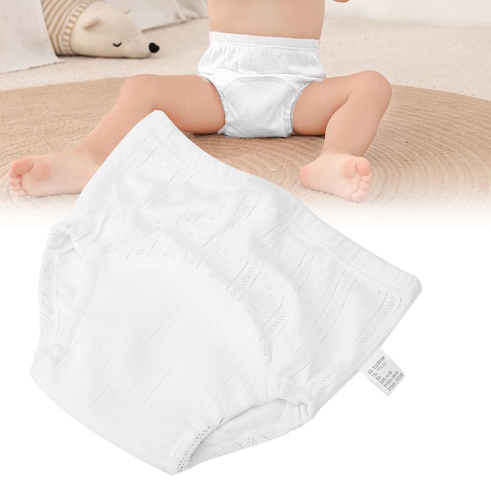 Toilet Training Underwear Washable Toddler Cotton Training Pants Anti-leakage Diaper Pantswhite M