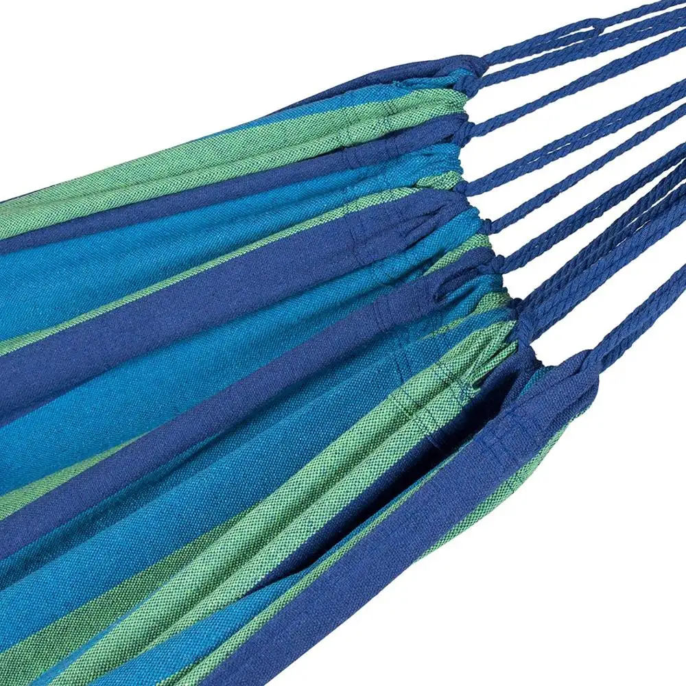 Double Brazilian Wide Hammock Cotton Fabric Travel Camping Hammock with 2 Person for Indoor or Outdoor