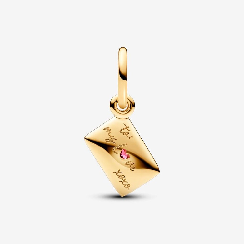 PANDORA  Love Letter Envelope Dangle Charm - 14k Gold-plated unique metal blend