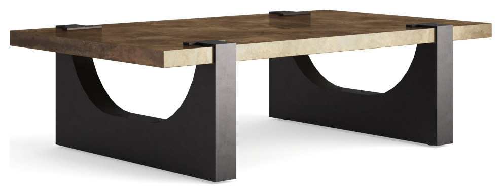 Arco Burned Brass   Industrial   Coffee Tables   by iAtelier Services Corp.  Houzz