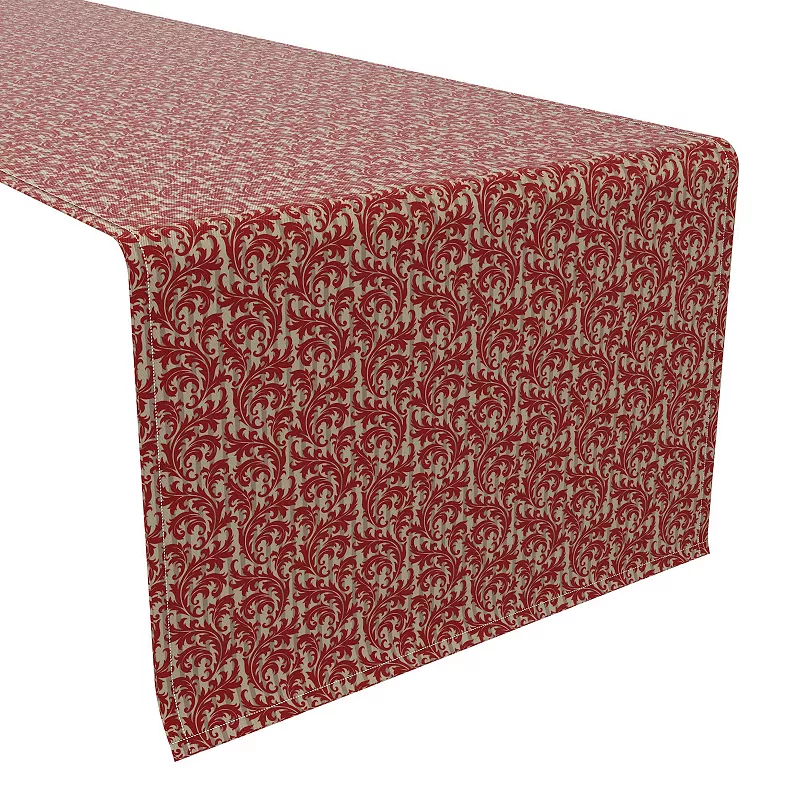 Table Runner， 100% Cotton， 16x72， Floral 158