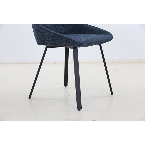 2pcs Upholstered Dining Chair with Metal Legs