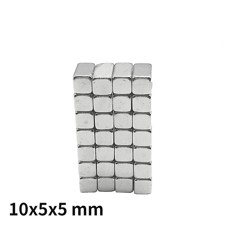 50/100/200/500pcs 10x5x5 Block Super Powerful Magnets 10x5mm Permanent Magnet Sheet 10x5x5mm Strong Neodymium Magnet 10*5*5