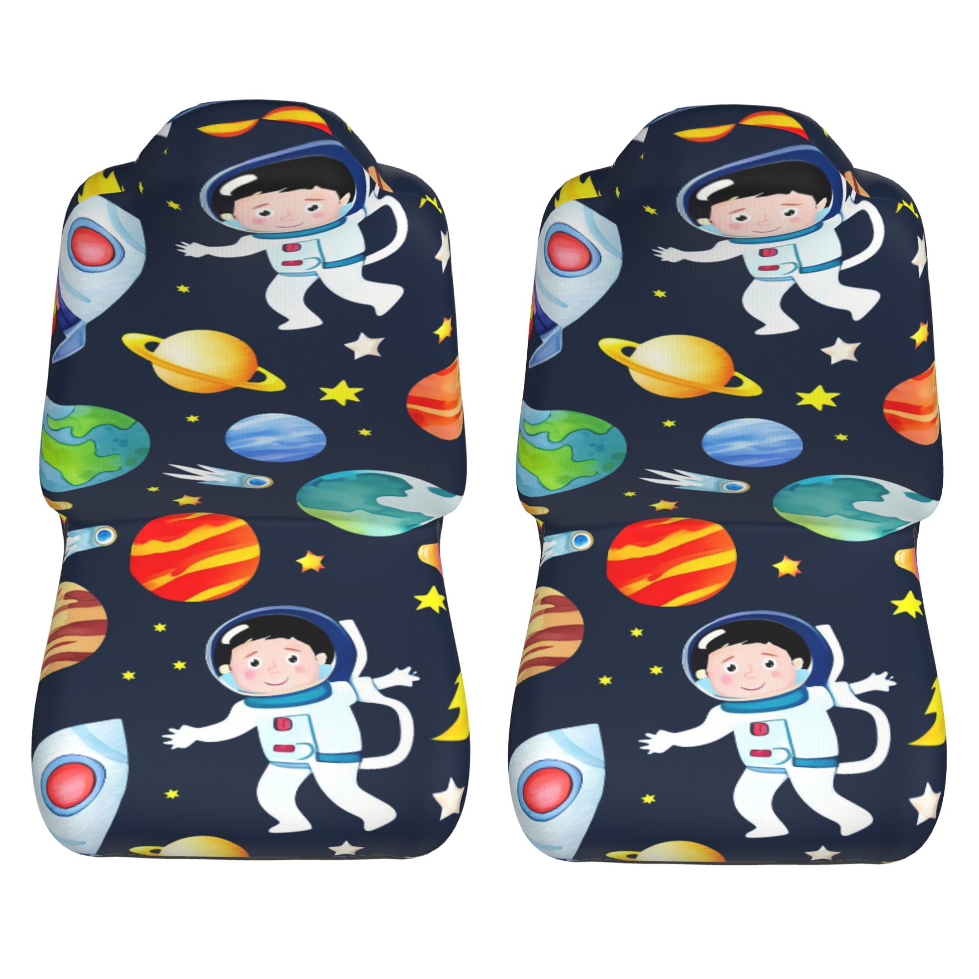 ZICANCN Car Seat Cover Space Tourism Car Front Seat Covers Protectors ， Automotive Seat Covers for Cars Trucks Suv