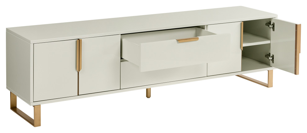 Barnette Media Console And Cabinet   Contemporary   Entertainment Centers And Tv Stands   by Sunpan Modern Home  Houzz